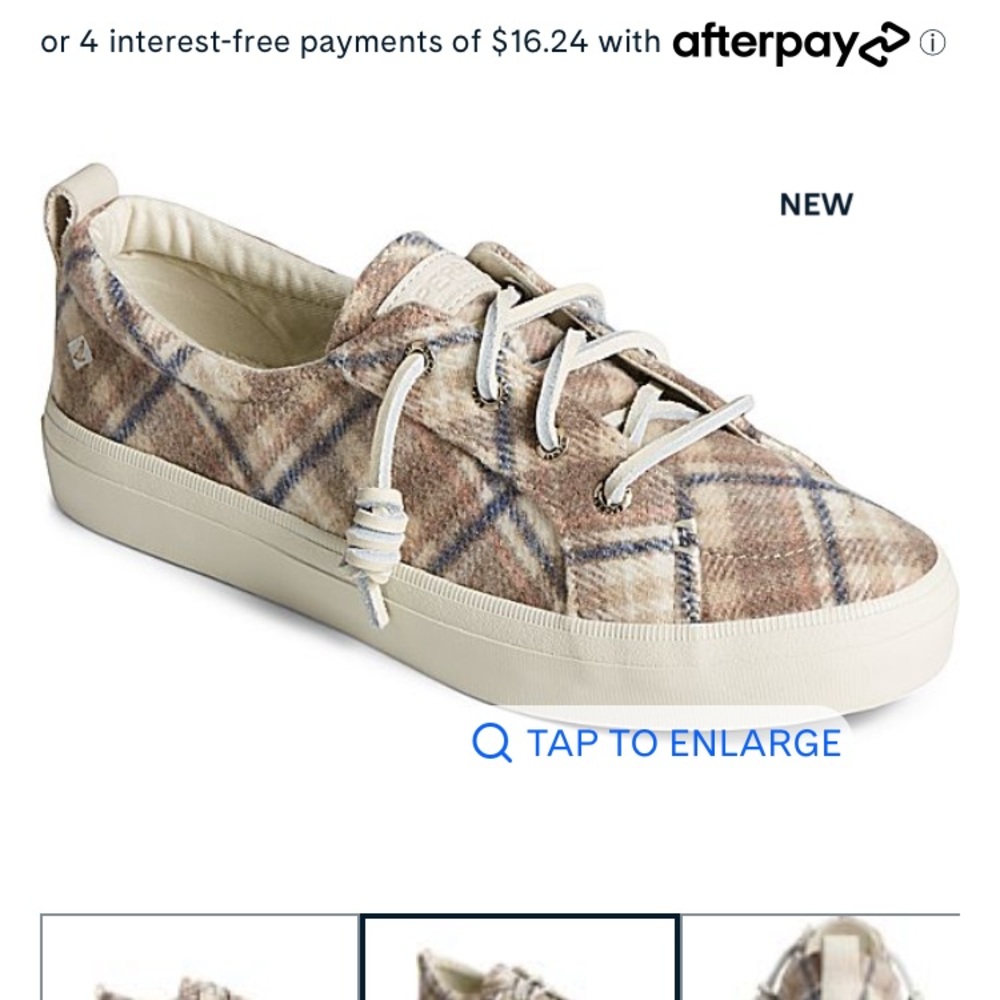 Sperry Crest Vibe plaid wool sneaker